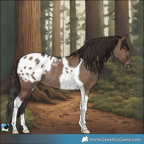 Horse Color:Liver Red Dun Tobiano Varnish Rabicano 