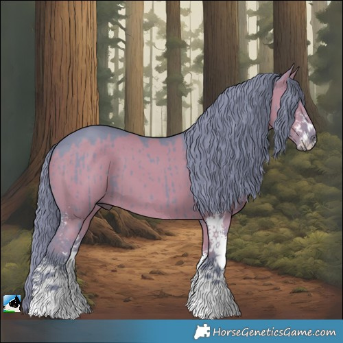 Horse Color:Watercolor Grullo Sabino Brindle 