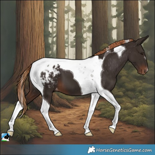 Horse Color:Liver Chestnut Tobiano Varnish 