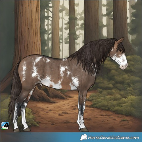Horse Color:Brown Dun Sabino Appaloosa Brindle