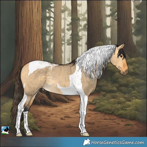 Horse Color:Buckskin Dun Tobiano Rabicano Brindle 