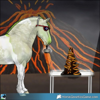 Horse Color:Watercolor Liver Red Dun Ice Tobiano