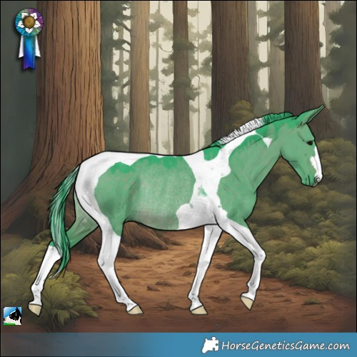 Horse Color:Watercolor Brown Dun Tobiano Rabicano
