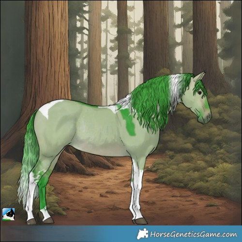 Horse Color:Watercolor Brown Dun Tobiano Rabicano