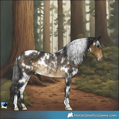 Horse Color:White Spotted Buckskin Rabicano