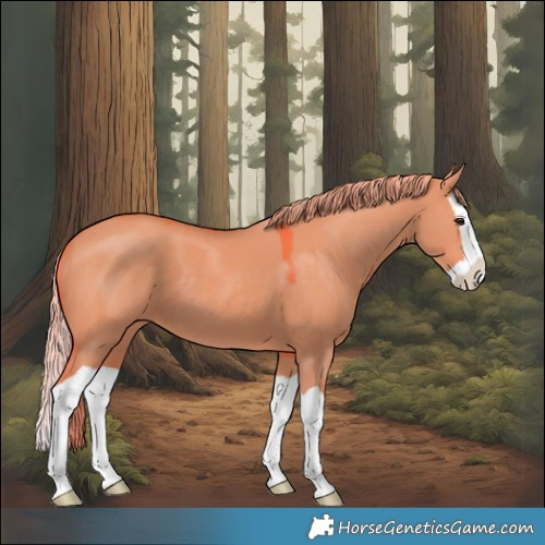 Horse Color:Watercolor Liver Red Dun Mushroom Splash
