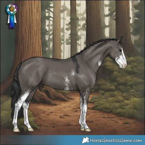 Horse Color:Grullo Mushroom Sabino