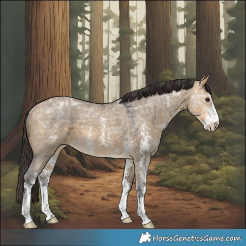 Horse Color:Buckskin Ice Dun Sabino Rabicano