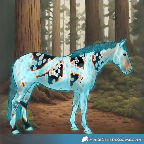 Horse Color:Thunderstruck Bay Dun Sabino Appaloosa 