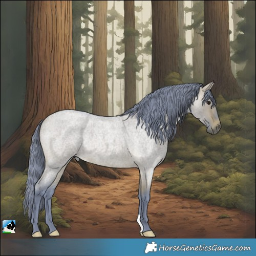 Horse Color:Watercolor Brown Roan Dun Rabicano 