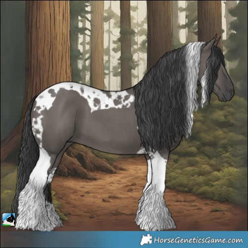Horse Color:Grullo Tobiano 