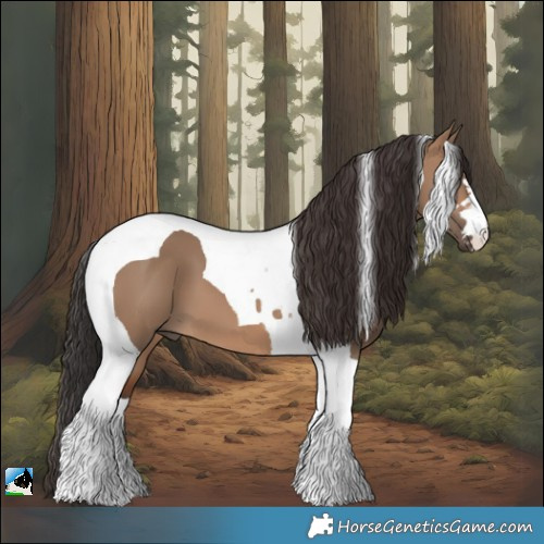 Horse Color:Brown Dun Tobiano