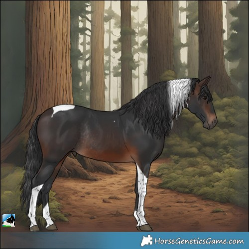 Horse Color:Brown Tobiano Rabicano 