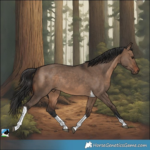Horse Color:Brown Dun Tobiano Rabicano