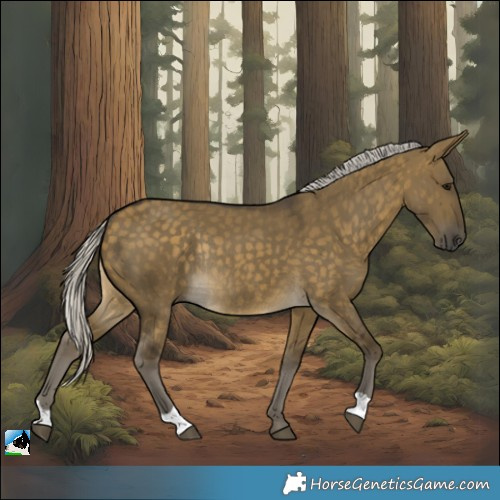 Horse Color:Silver Buckskin Dun Rabicano