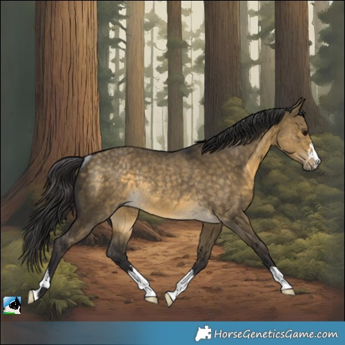Horse Color:Buckskin Dun Rabicano 