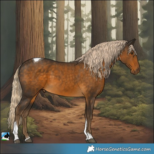 Horse Color:Chocolate Palomino Tobiano Rabicano