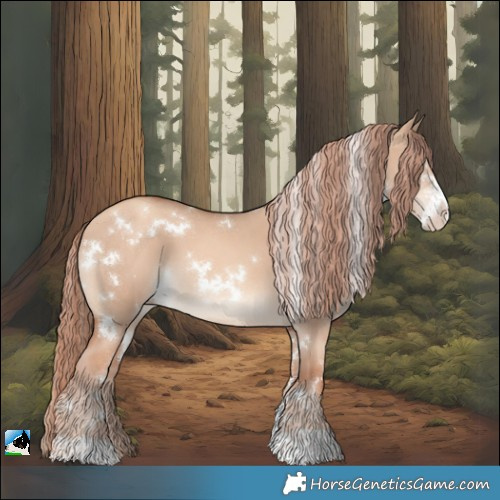 Horse Color:White Spotted Gold Champagne Dun Sabino