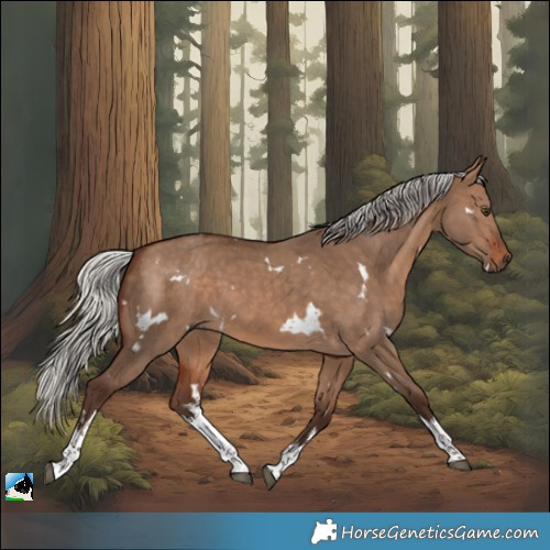 Horse Color:White Spotted Silver Brown Dun