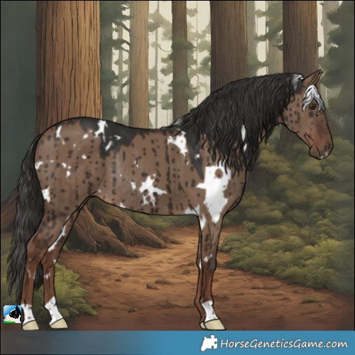 Horse Color:White Spotted Liver Red Dun Rabicano Brindle 