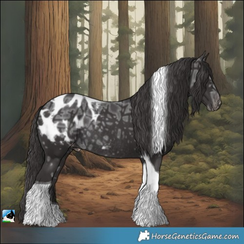Horse Color:Smoky Black Ice Tobiano Blanket Rabicano