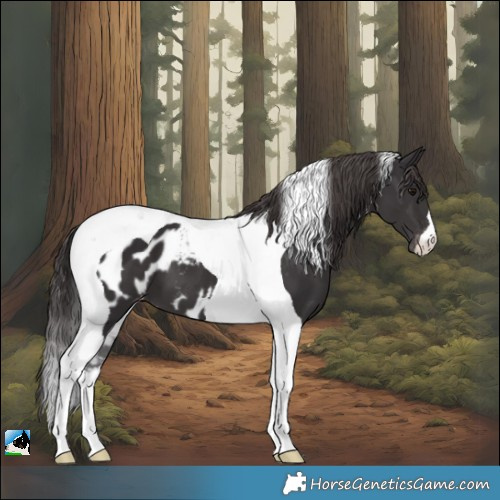 Horse Color:Smoky Black Tobiano Appaloosa