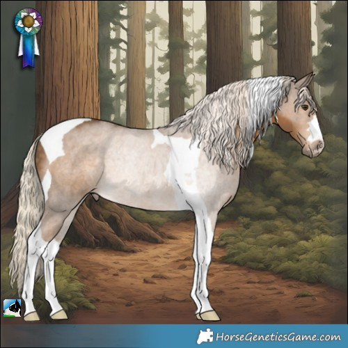 Horse Color:Chocolate Palomino Tobiano Rabicano 