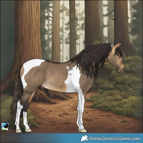Horse Color:Buckskin Dun Tobiano