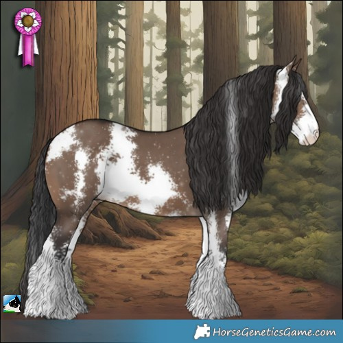 Horse Color:Brown Dun Sabino 