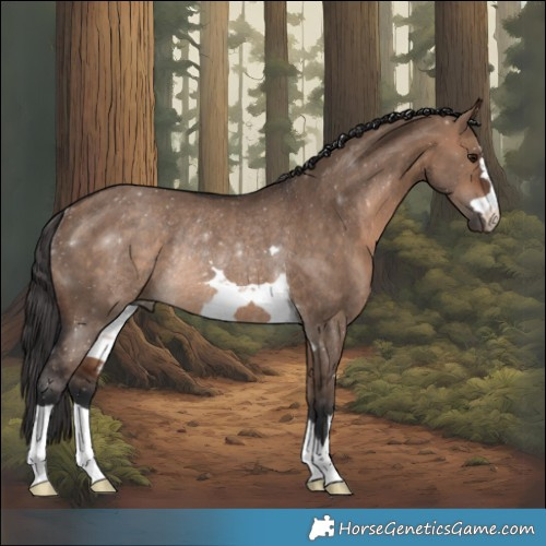 Horse Color:Brown Dun Rabicano