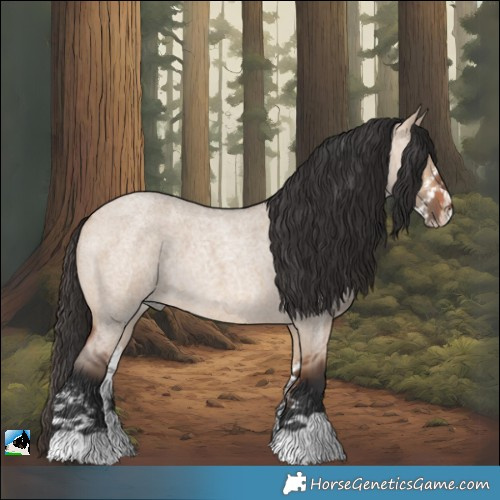 Horse Color:Bay Roan Dun Sabino
