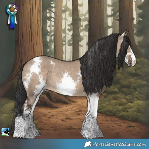 Horse Color:Brown Dun Sabino Rabicano