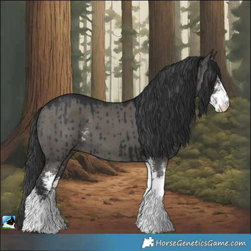 Horse Color:Grullo Sabino Brindle
