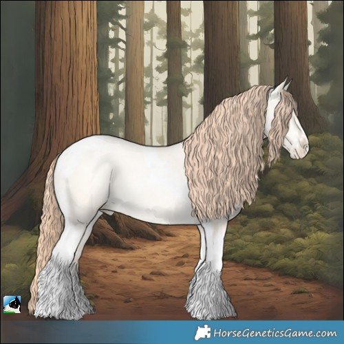 Horse Color:Classic Cream Champagne Pearl Dun Sabino Tobiano 