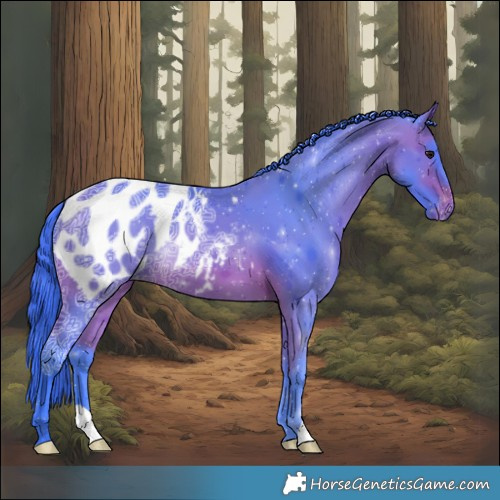 Horse Color:Watercolor Bay Ice Appaloosa 