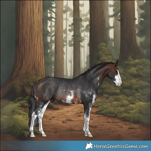 Horse Color:Brown Sabino Rabicano 