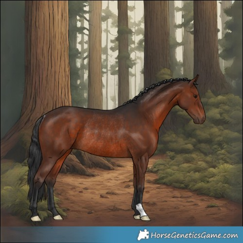 Horse Color:Brown Rabicano