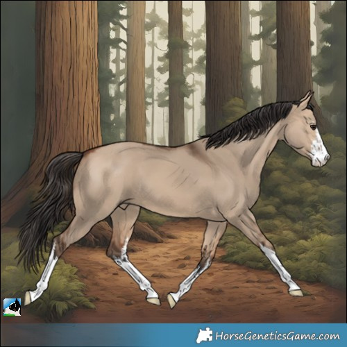Horse Color:White Spotted Bay Dun 