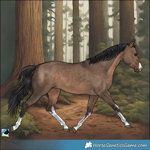 Horse Color:White Spotted Brown Dun 