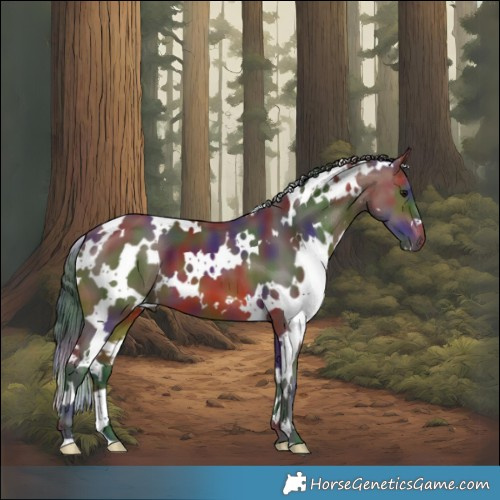 Horse Color:Nacre White Spotted Brown Ice