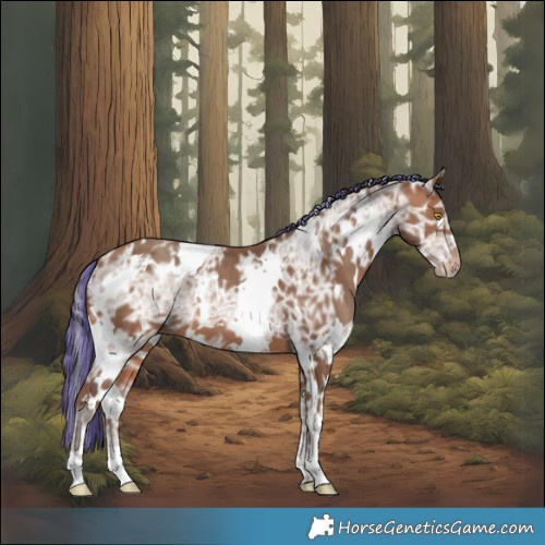 Horse Color:Painted White Spotted Sable Champagne Ice