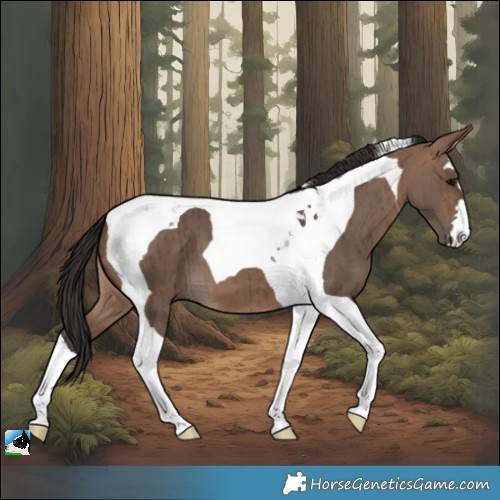 Horse Color:Brown Dun Tobiano Brindle