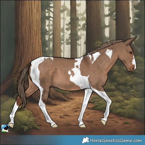 Horse Color:Liver Red Dun Tobiano