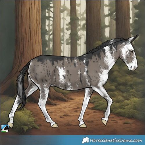 Horse Color:Grullo Sabino Brindle 