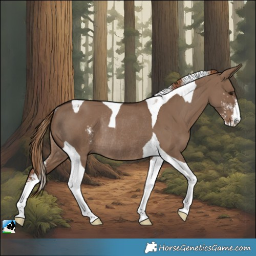 Horse Color:Liver Red Dun Sabino Tobiano Rabicano