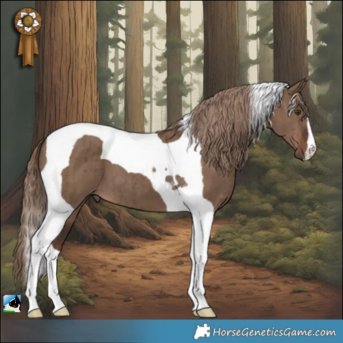 Horse Color:Liver Red Dun Tobiano Brindle