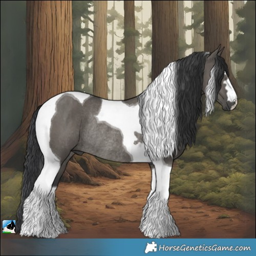 Horse Color:Grullo Tobiano Rabicano Brindle 