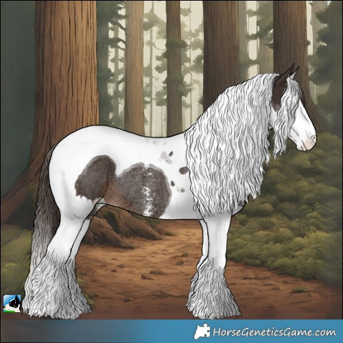Horse Color:Liver Chestnut Sabino Splash Tobiano Rabicano
