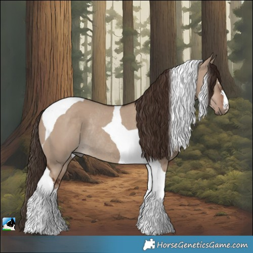 Horse Color:Liver Red Dun Tobiano Rabicano