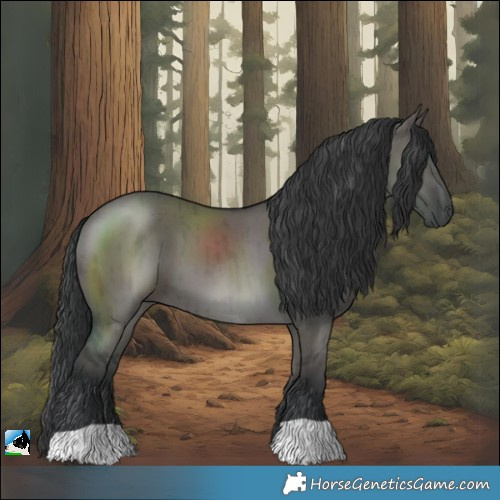 Horse Color:Grullo Brindle 